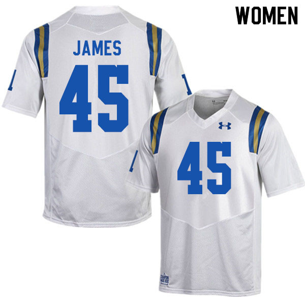 Women #45 Anthony James UCLA Bruins College Football Jerseys Sale-White - Click Image to Close